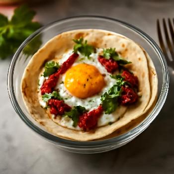 Wrap Œuf Fromage Tomates Séchées Micro-ondes : Délice Express