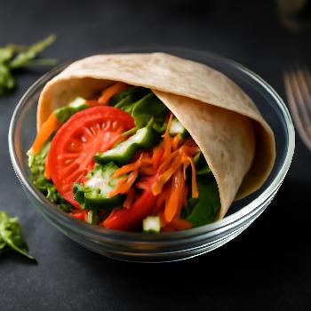 Wrap Végétarien Frais au Houmous