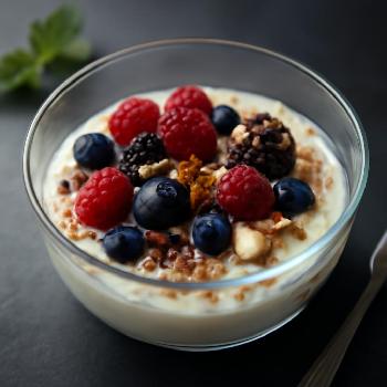 Bol de Petit Déjeuner Anti-Inflammatoire aux Baies et Graines de Lin