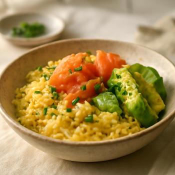 Brouillade d'Oeufs au Saumon et Avocat (Anti-Inflammatoire)