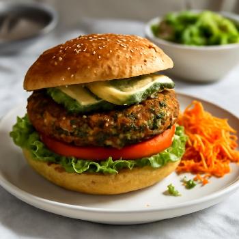 Burger Végétal aux Lentilles et Noix