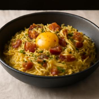 Courge Spaghetti Carbonara Paléo
