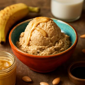 Crème Glacée Végane à la Banane et au Beurre de Cacahuète