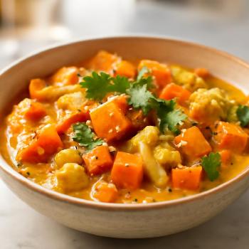 Curry de légumes racines paléo au lait de coco