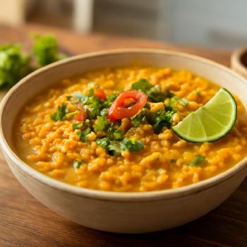 Curry de Lentilles Corail au Curcuma et Lait de Coco