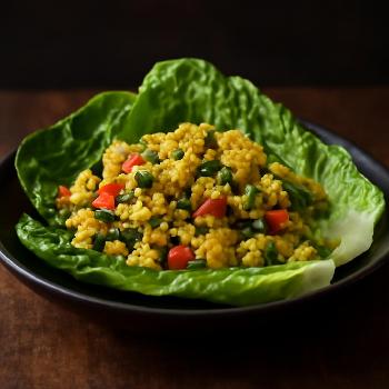 Enveloppes de laitue au tofu brouillé
