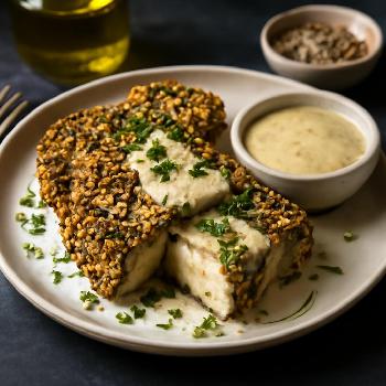 Filet de Tofu en Croûte de Graines et Sauce Tahini