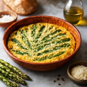 Frittata aux asperges et au parmesan sans gluten