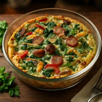 Frittata aux Légumes et Saucisses Whole30 (Idéale pour les Restes!)