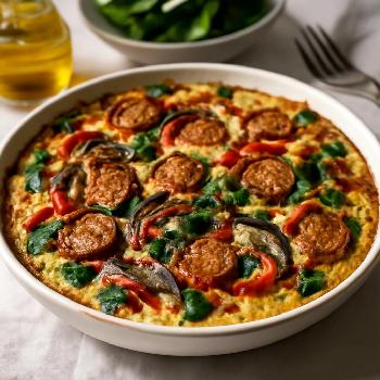 Frittata Whole30 aux Légumes et Saucisse