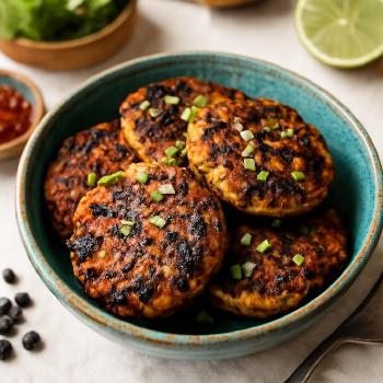 Galettes de Haricots Noirs et Patate Douce : Un Déjeuner Végétalien Riche en Goût