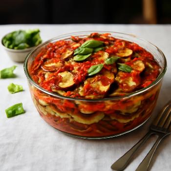 Lasagnes végétales riches en légumes et sans produits laitiers