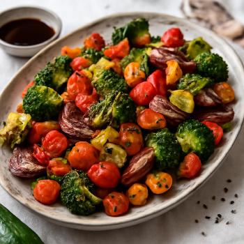 Légumes rôtis au vinaigre balsamique et herbes (faible en sodium)