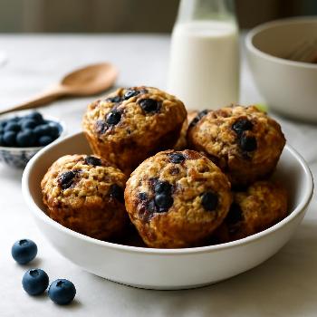 Muffins aux Myrtilles et aux Flocons d'Avoine, Boost de Fibres