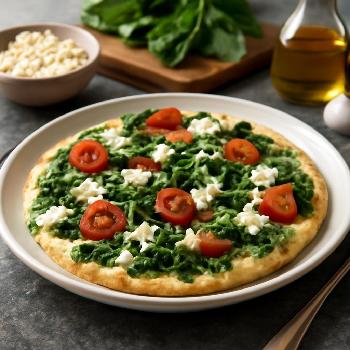 Omelette aux Blancs d'Œufs, Épinards et Feta