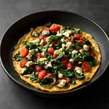 Omelette aux Légumes et Feta: Déjeuner Diabétique Équilibré