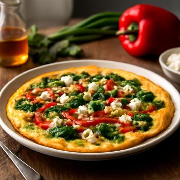 Omelette aux légumes et feta sans gluten