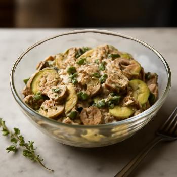 Poêlée de Courgettes et Champignons à la Crème et au Parmesan (Keto)