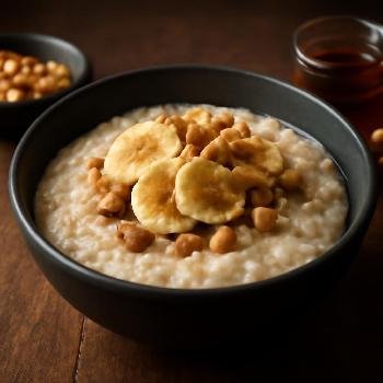 Porridge de Riz Crémeux à la Banane et aux Noix (Sans Gluten)