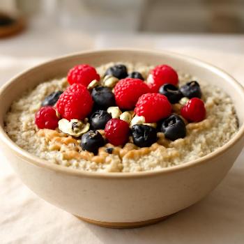 Porridge Protéiné aux Fruits Rouges