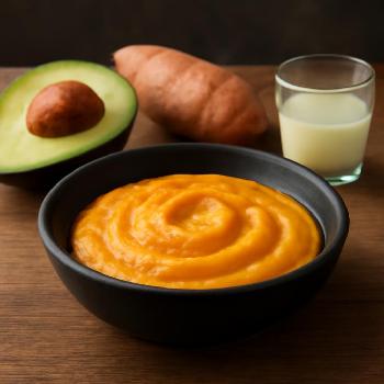 Purée Onctueuse Avocat et Patate Douce pour Bébé