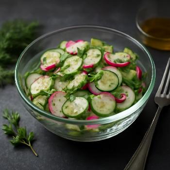 Salade de Concombre et Radis Rafrachissante (Restriction Hydrique)