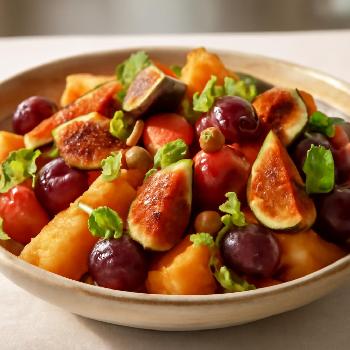 Salade de Fruits Méditerranéenne au Miel et Pistaches