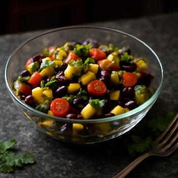 Salade de Haricots Noirs, Maïs et Avocat