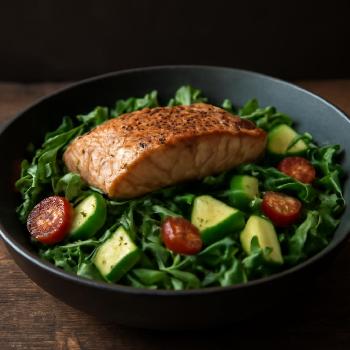 Salade de Saumon et Avocat Anti-Inflammatoire pour un Déjeuner Équilibré