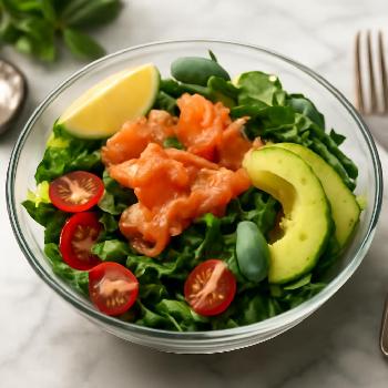 Salade Déjeuner Whole30 au Saumon Fumé et Avocat