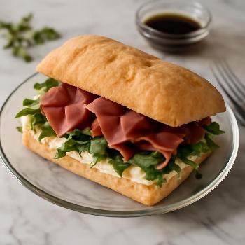 Sandwich Matinal Italien Faible en Sodium avec Prosciutto