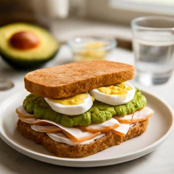 Sandwich Matinal Protéiné à la Dinde et Avocat