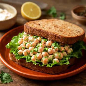 Sandwich Protéiné à la Salade de Pois Chiches