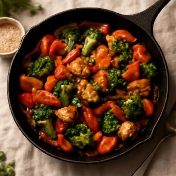 Sauté de Poulet et Légumes à la Sauce Tamari (Faible en Sodium)