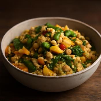 Sauté de Quinoa aux Légumes et Cacahuètes (Vegan)