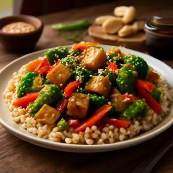 Sauté de Tofu Teriyaki et Légumes Croquants (Vegan)