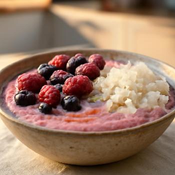 Smoothie aux Fruits Rouges et Riz (Faible en Potassium)