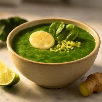 Smoothie Banane, Épinards et Gingembre (Digestion Douce)