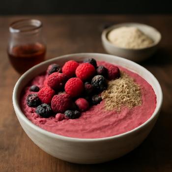 Smoothie Protéiné Végétalien aux Fruits Rouges