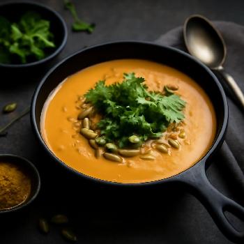 Soupe Crémeuse de Patate Douce et Lait de Coco Végétalienne