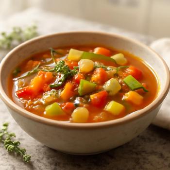 Soupe de Légumes Réconfortante à l'Ail et à l'Oignon (Faible en Sodium)