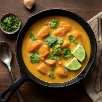 Soupe de Patate Douce et Lait de Coco : Un Déjeuner Sans Gluten Doux et Onctueux