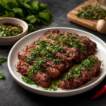 Steak Grillé avec Sauce Chimichurri Paléo
