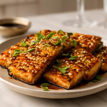 Tofu Grillé Mariné au Gingembre et Sésame