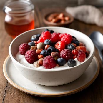 Yaourt Grec aux Fruits Rouges et Noix: Un Petit Déjeuner Méditerranéen Revigorant