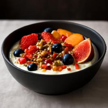 Yaourt Grec Méditerranéen aux Noix, Miel et Fruits Frais