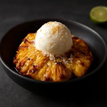 Ananas Grillé au Sorbet Coco Maison
