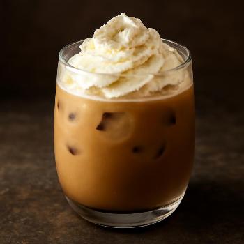 Café Glacé Sucré Onctueux à la Crème Fouettée Vanillée