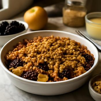Crumble Vegan Pommes et Mûres