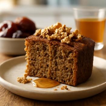 Gâteau de dattes à la farine d'épeautre et aux épices